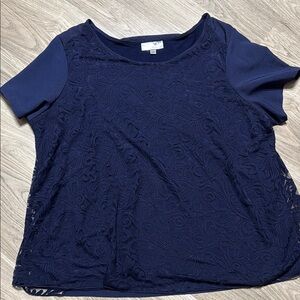 Blue Boxy Short Sleeve Relaxed Tee